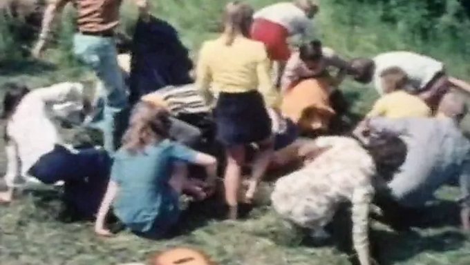 Retro-Orgie Mit Drei Einigen Und Mehr Im Schwedischen Vintage