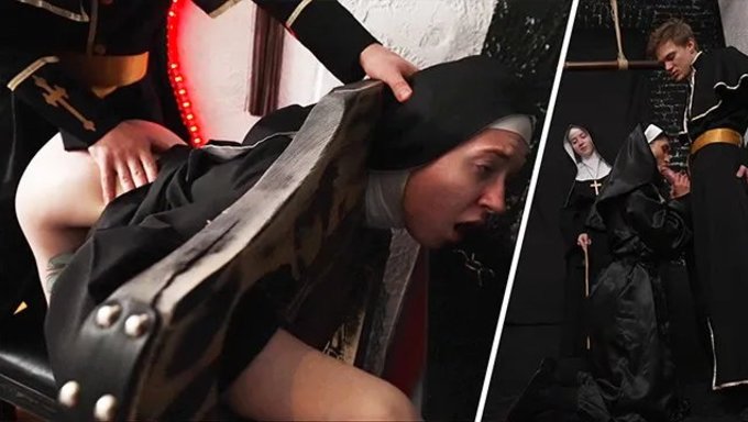 Das Geständnis Einer Rothaarigen Nonne Bei Einem Priester Wird Zum Creampie