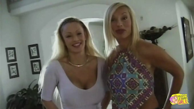 Eine Blonde Bombe Wird Mit Einem Vibrator Und Einem Spielzeug In Einer Retro-Außeneinstellung Frech