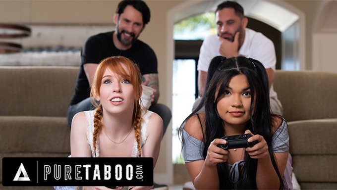 Verbotene Lust Verheirateter Männer Auf Stieftöchter Madi Collins Und Summer Col In Explizitem Video Erforscht
